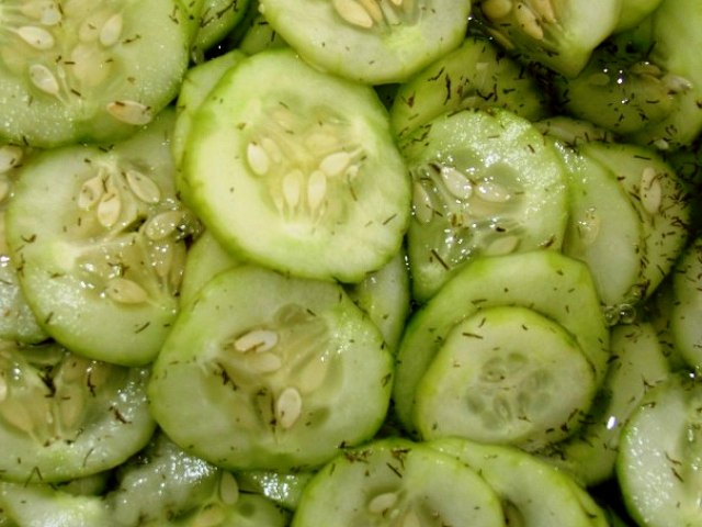 Sweet and Sour Cucumber Salad - Click Image to Close